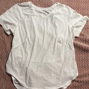 Women's White Short Sleeve Top